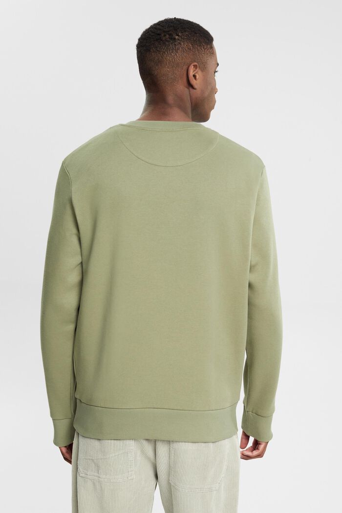 Återvunnet material: enfärgad sweatshirt, LIGHT KHAKI, detail image number 3