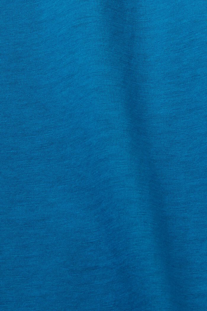 Croppat linne, 100% bomull, DARK TURQUOISE, detail image number 5