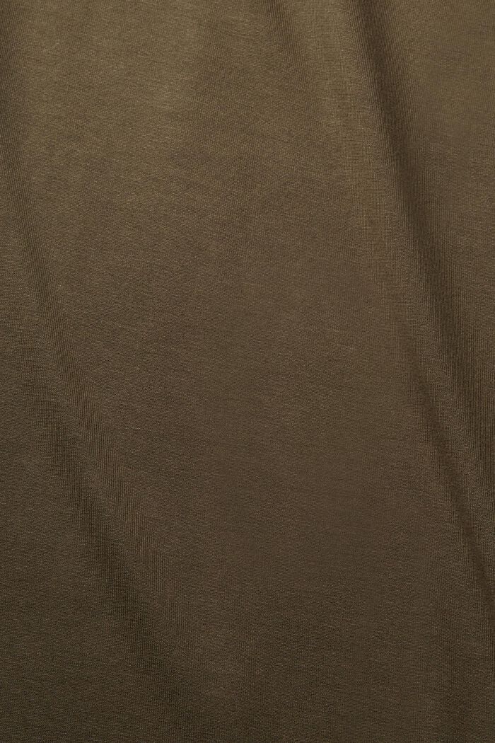 T-shirt med tryck, LENZING™ ECOVERO™, KHAKI GREEN, detail image number 1