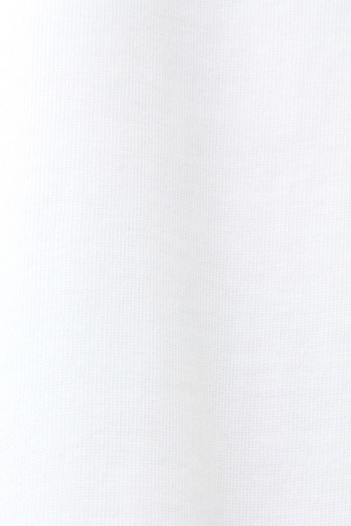 T-shirt i ekologisk bomull med geometriskt tryck, WHITE, detail image number 5