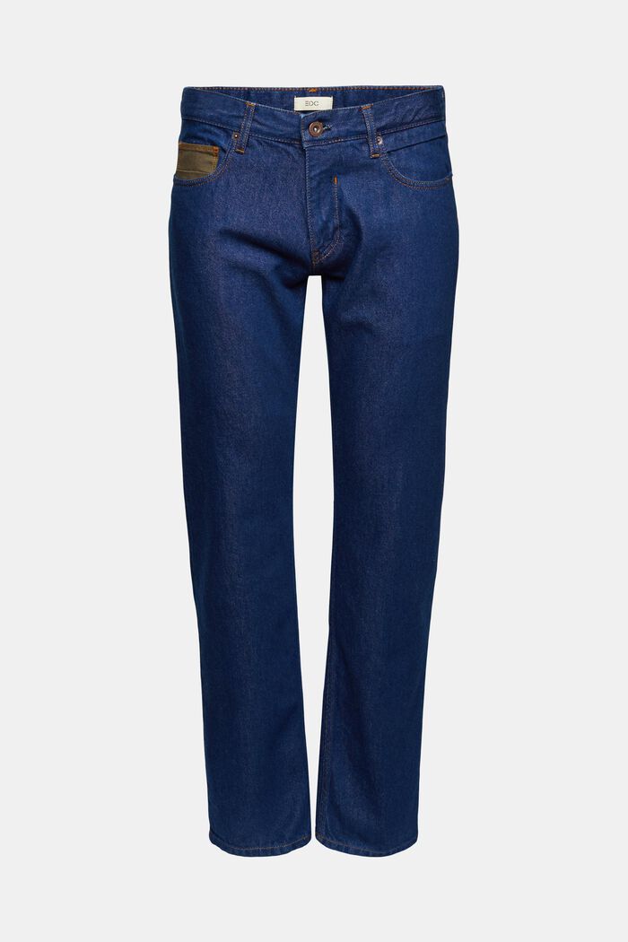 Moderna jeans i bomullsmix, BLUE RINSE, overview