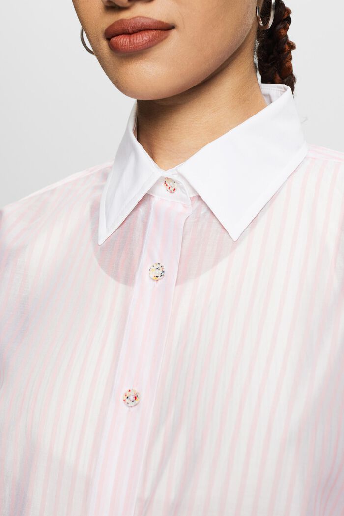Skir button down-skjorta med ränder, PASTEL PINK, detail image number 3