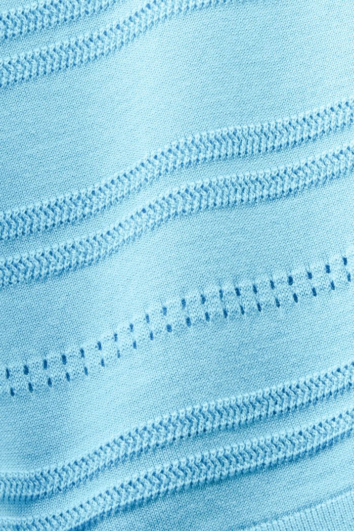 V-ringad ärmlös tröja, LIGHT TURQUOISE, detail image number 4