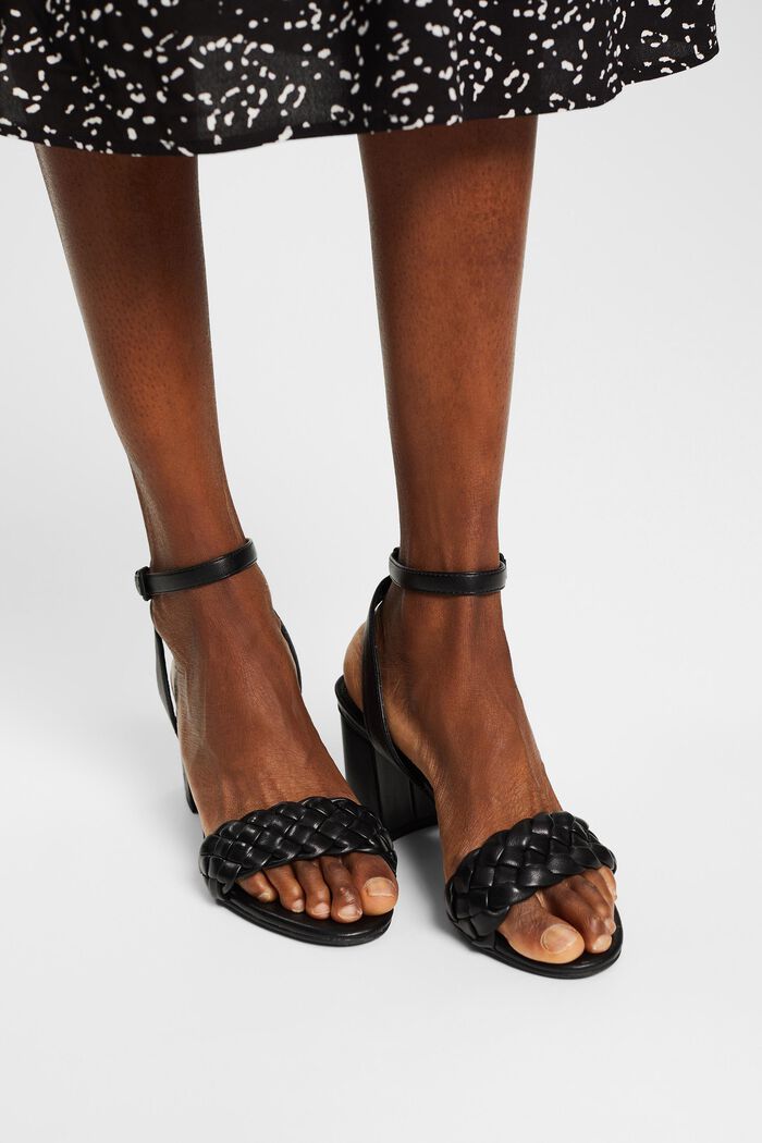 Sandaler med blockklack, BLACK, detail image number 6