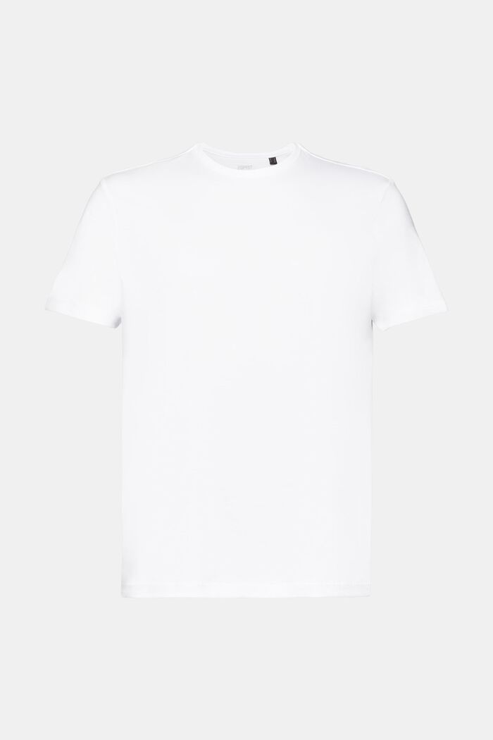 T-shirt i pimabomull med smal passform, WHITE, detail image number 7