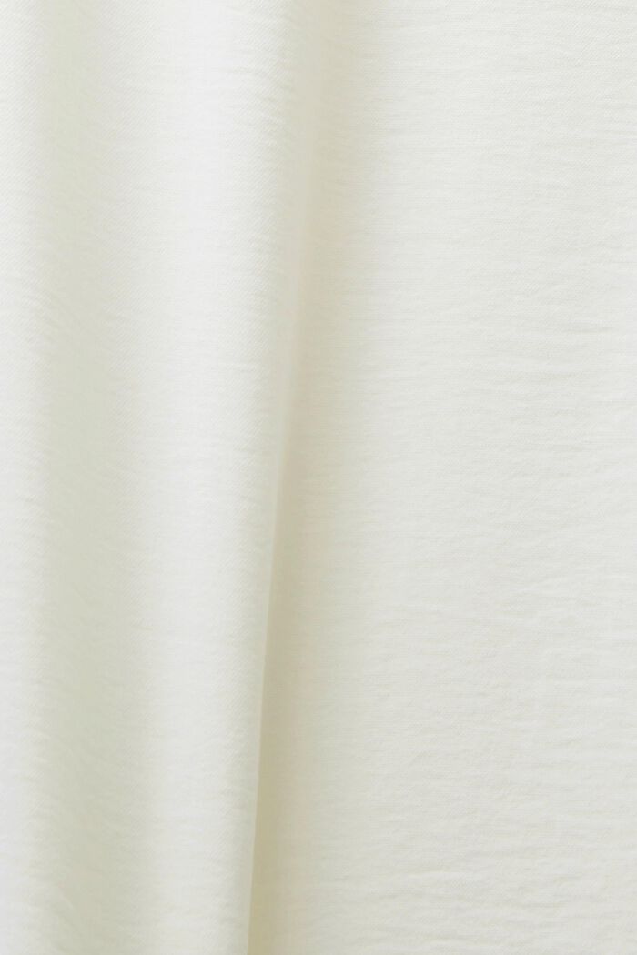 Blus i crêpe med elastiska ärmslut, OFF WHITE, detail image number 5