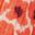 Blommig miniklänning med smockad midja, ORANGE RED, swatch