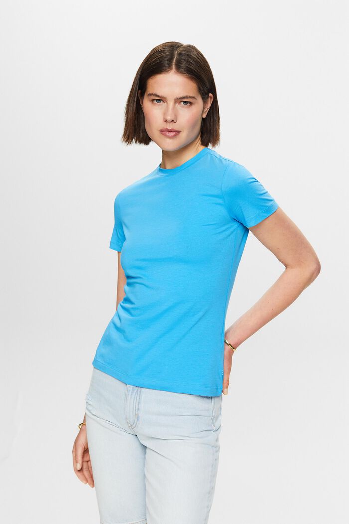 Rundringad T-shirt, BLUE, detail image number 0