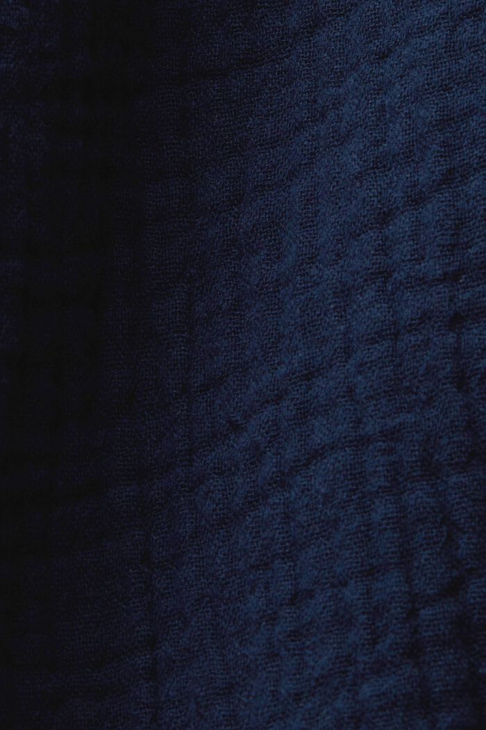 Ledig skjortklänning med knytskärp, 100% bomull, NAVY, detail image number 5