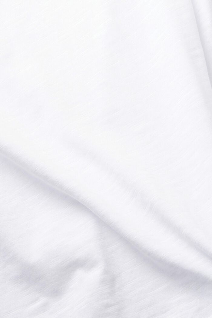 T-shirt i bomull med slub-struktur, WHITE, detail image number 4