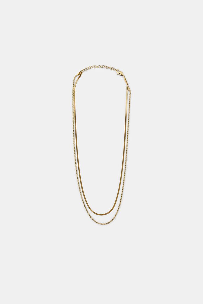 Halsband med lager i rostfritt stål, GOLD, detail image number 0