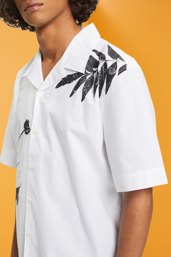 Skjorta med stort blomtryck, WHITE, detail image number 2