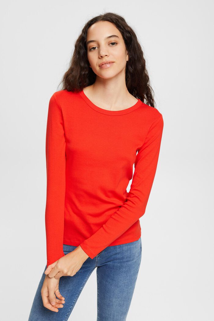 Långärmad T-shirt, RED, detail image number 1