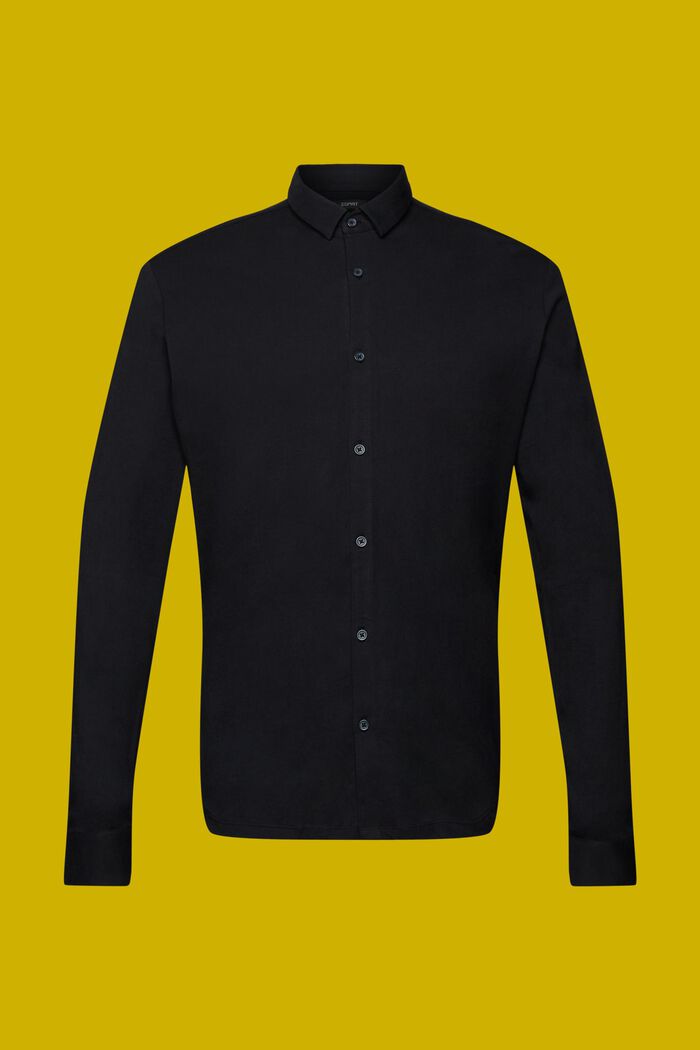 Jersey-skjorta, 100% bomull, BLACK, detail image number 5
