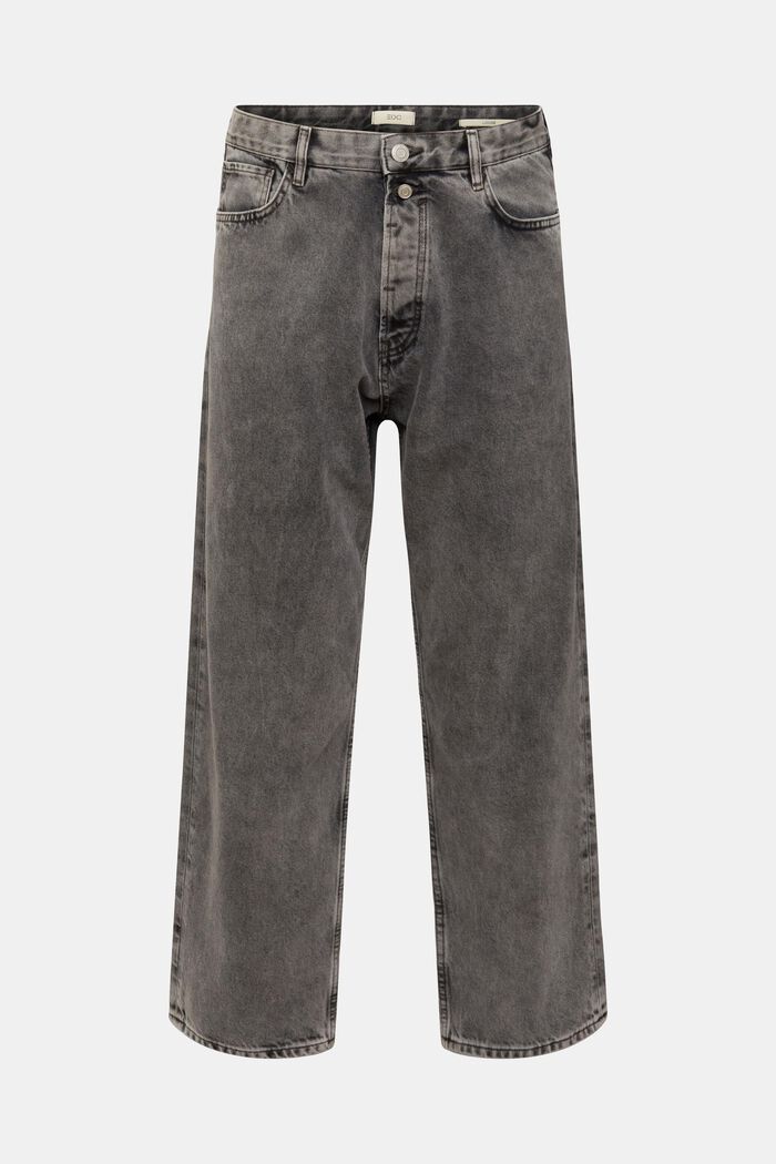 Jeans med ledig passform, GREY MEDIUM WASHED, overview
