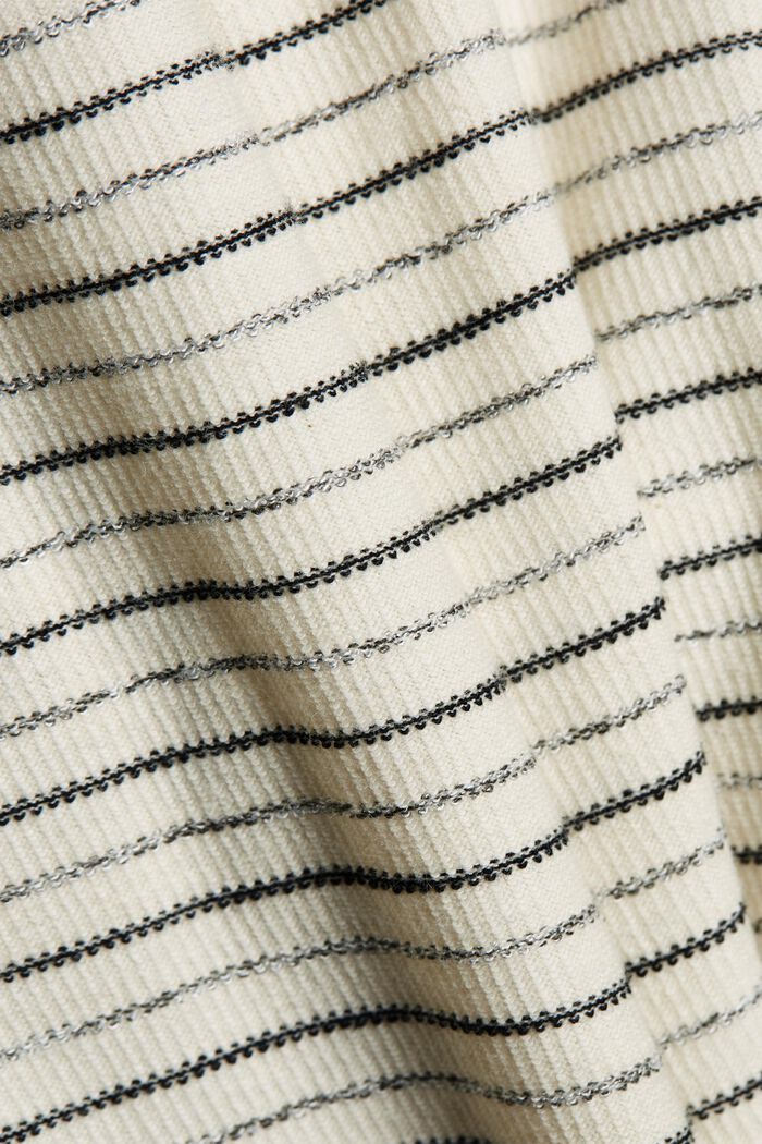 Midiklänning med ränder i ekobomullsmix, OFF WHITE, detail image number 4