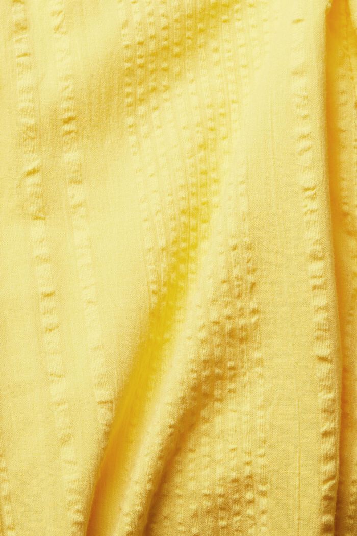Klänning i strukturerad bomull, YELLOW, detail image number 1