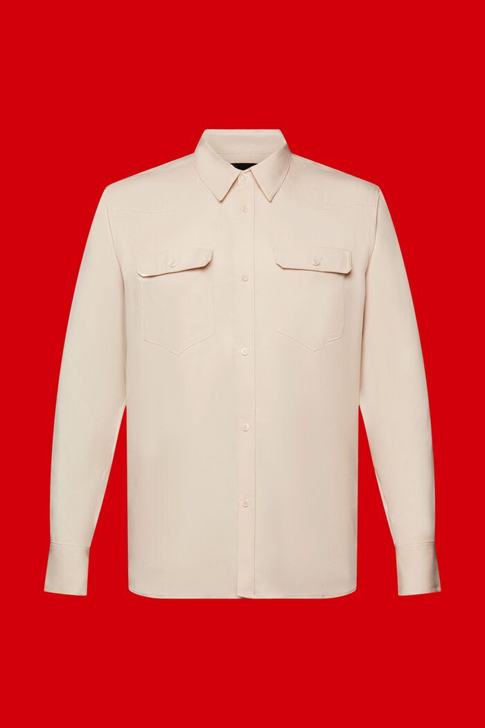 Skjorta av flytande lyocell, LIGHT TAUPE, detail image number 6