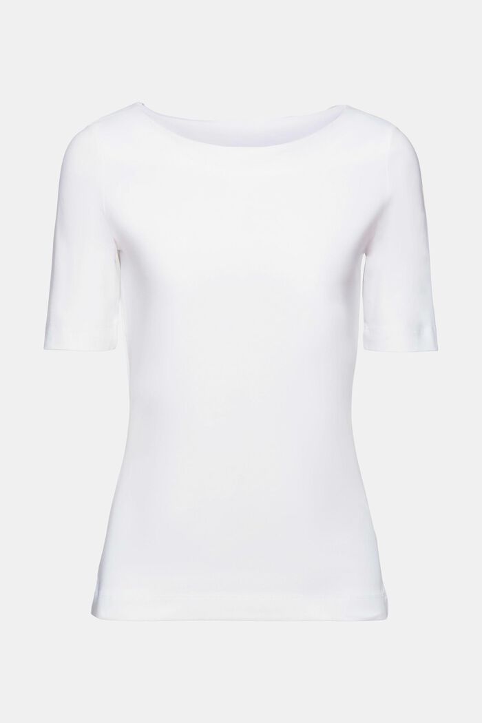 T-shirt med båtringning, WHITE, detail image number 5