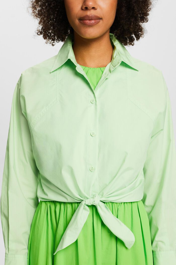Kort skjorta med knytning fram, LIGHT GREEN, detail image number 3