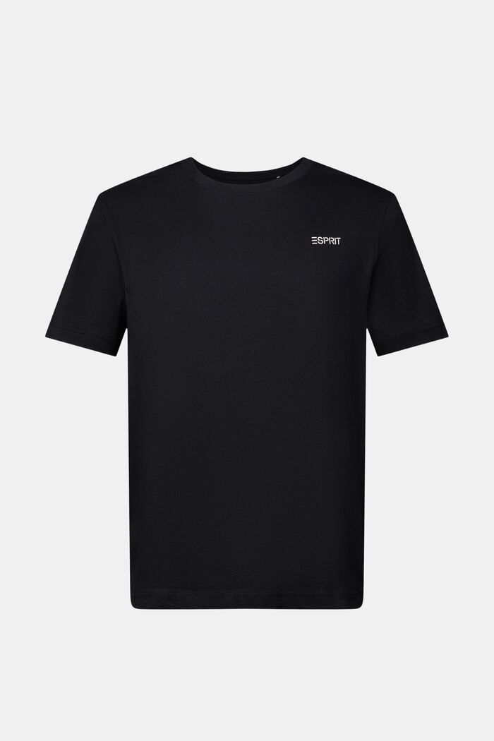 T-shirt i bomull med logo, BLACK, detail image number 6