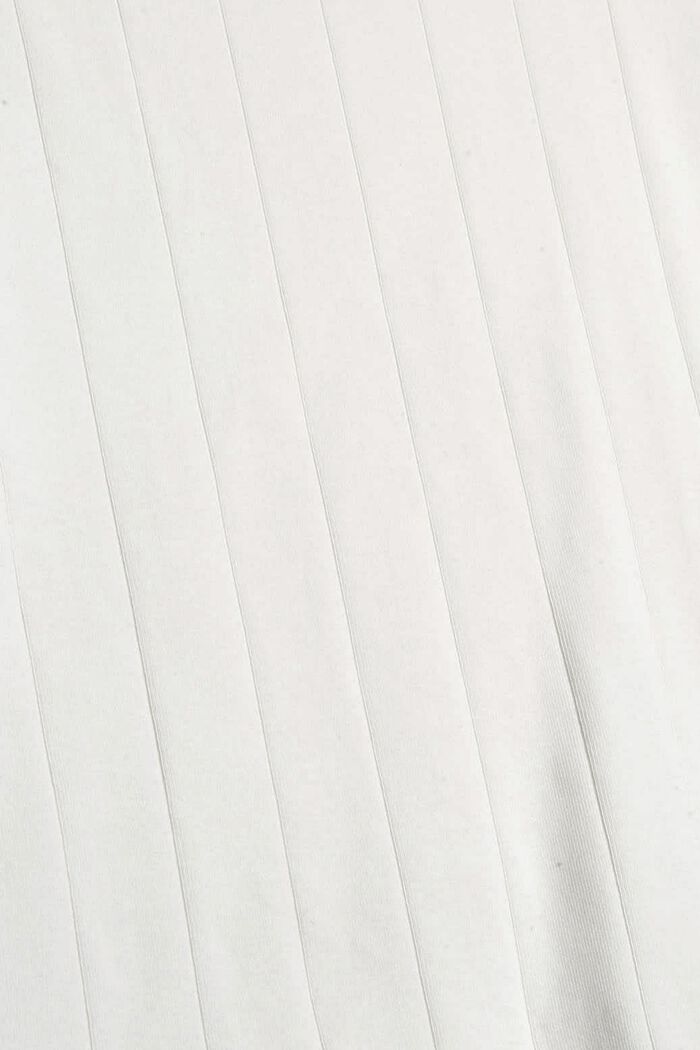Långärmad topp med vågformade avslutningskanter, OFF WHITE, detail image number 4