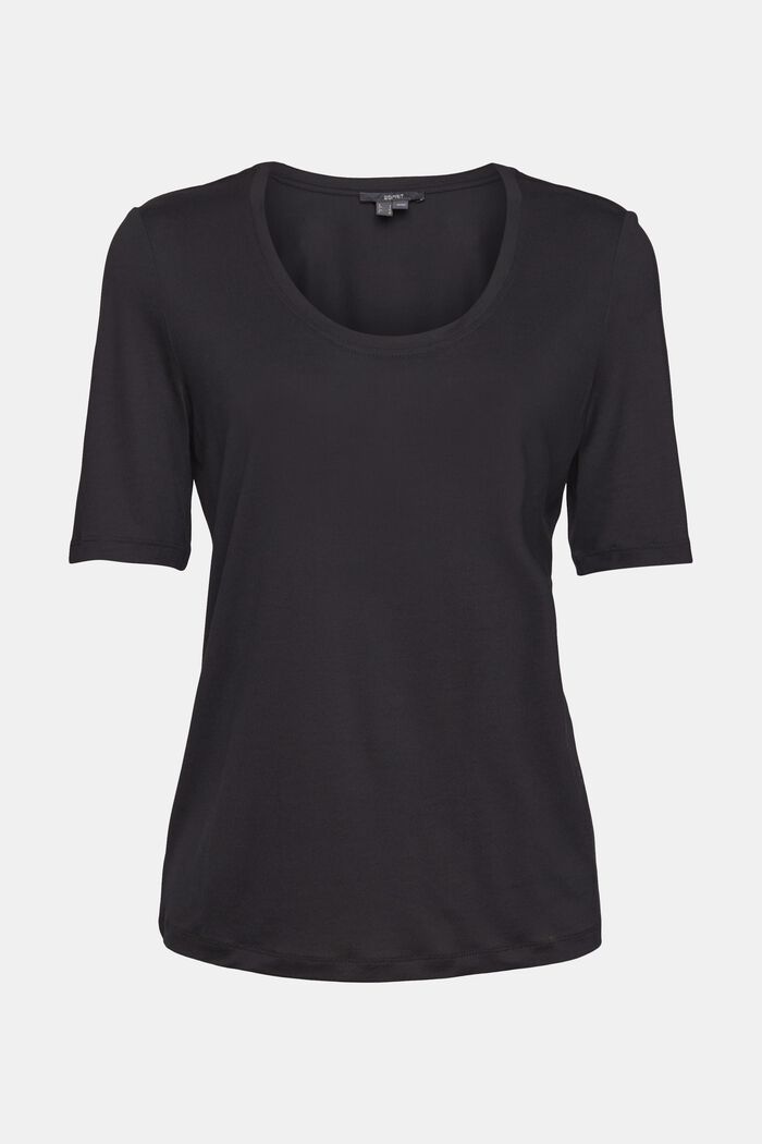 Av TENCEL™: T-shirt med litet tryck, BLACK, detail image number 5