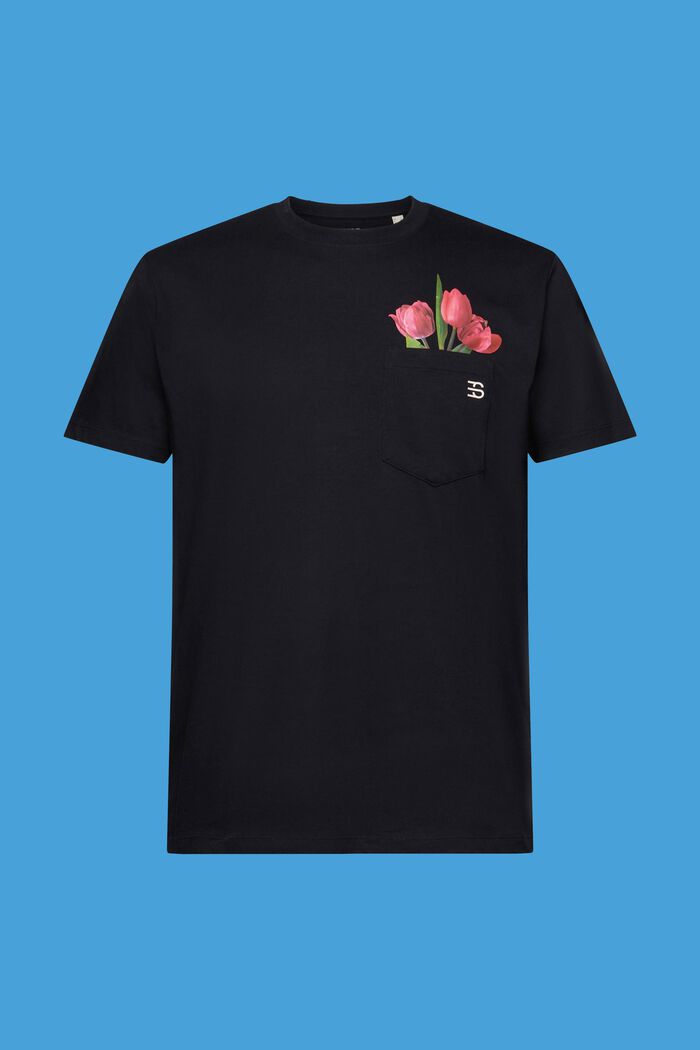 T-shirt i jersey med tryck, 100% bomull, BLACK, detail image number 6