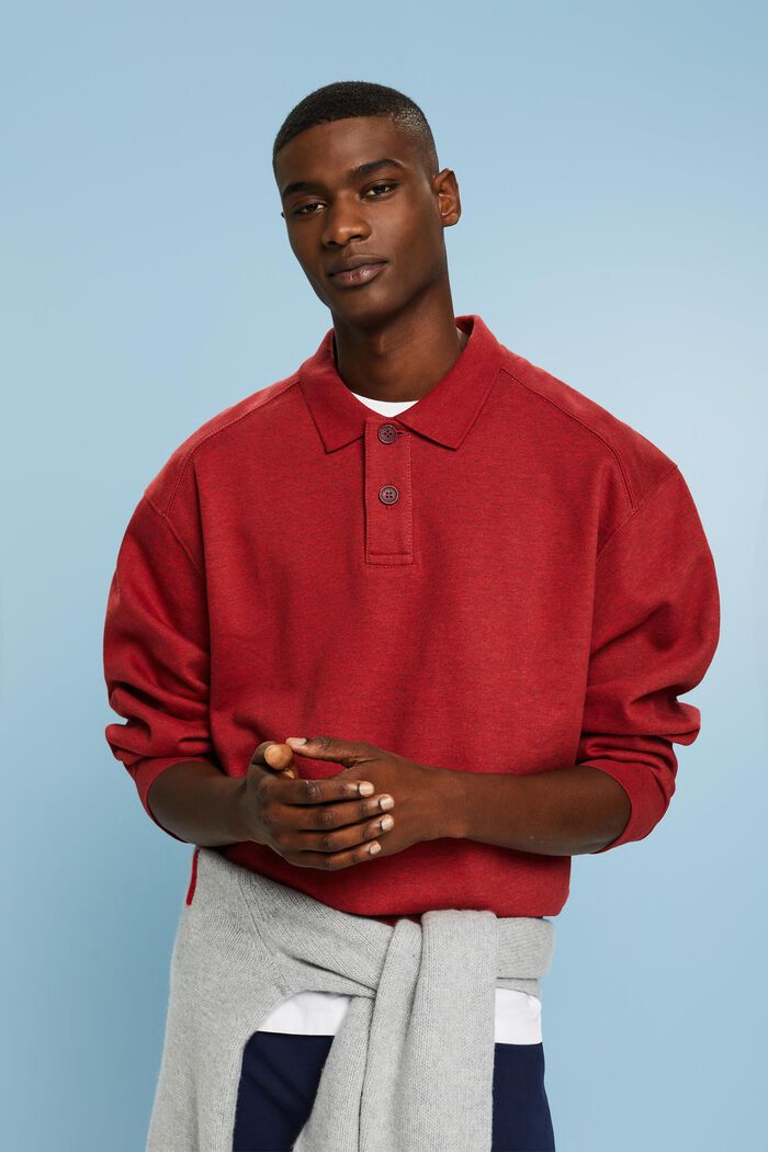 Långärmad sweatshirt, DARK RED, detail image number 0