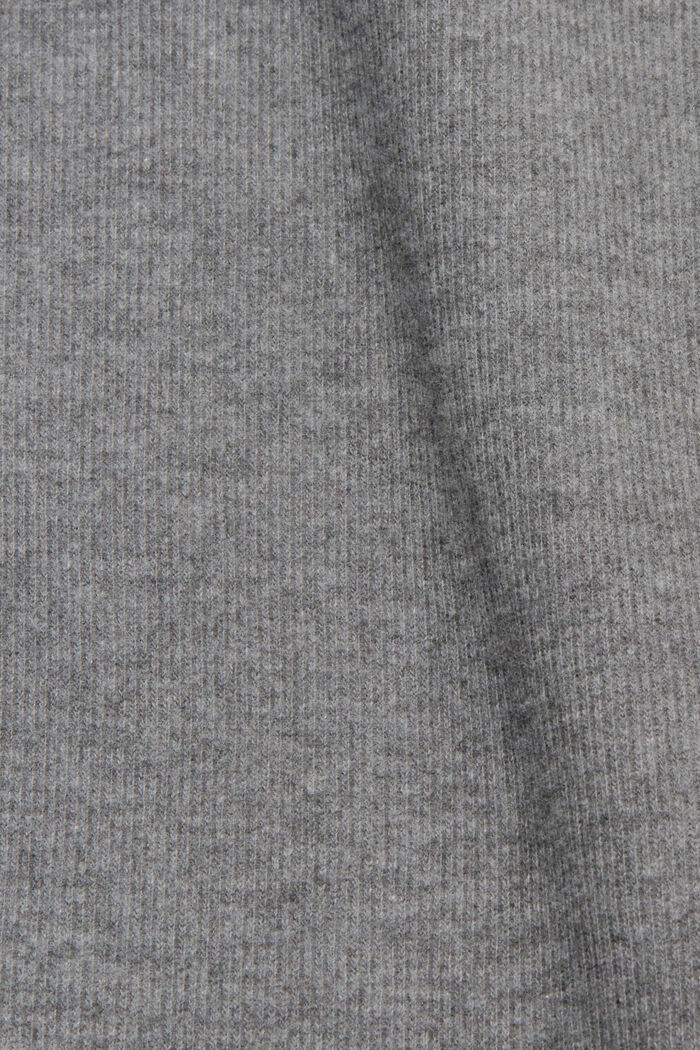 Sweatshirt med ståkrage, bomullsblandning, GUN METAL, detail image number 5