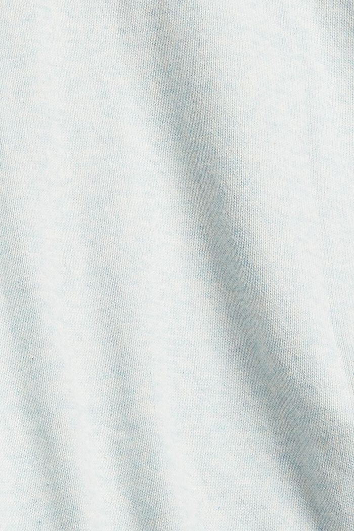 Kofta med mixad stickning av ekobomull, PASTEL BLUE, detail image number 3