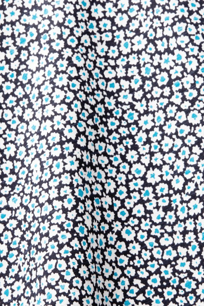 T-shirt med rullkant och tryck, NAVY BLUE, detail image number 5