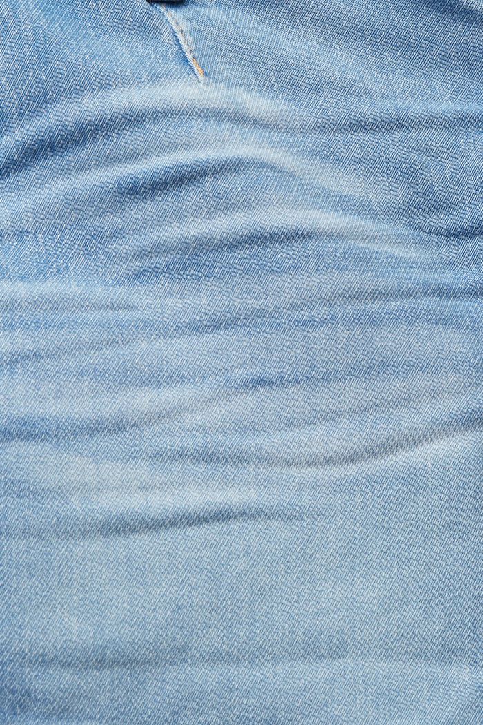 Korta jeansshorts med dragsko, BLUE LIGHT WASHED, detail image number 4