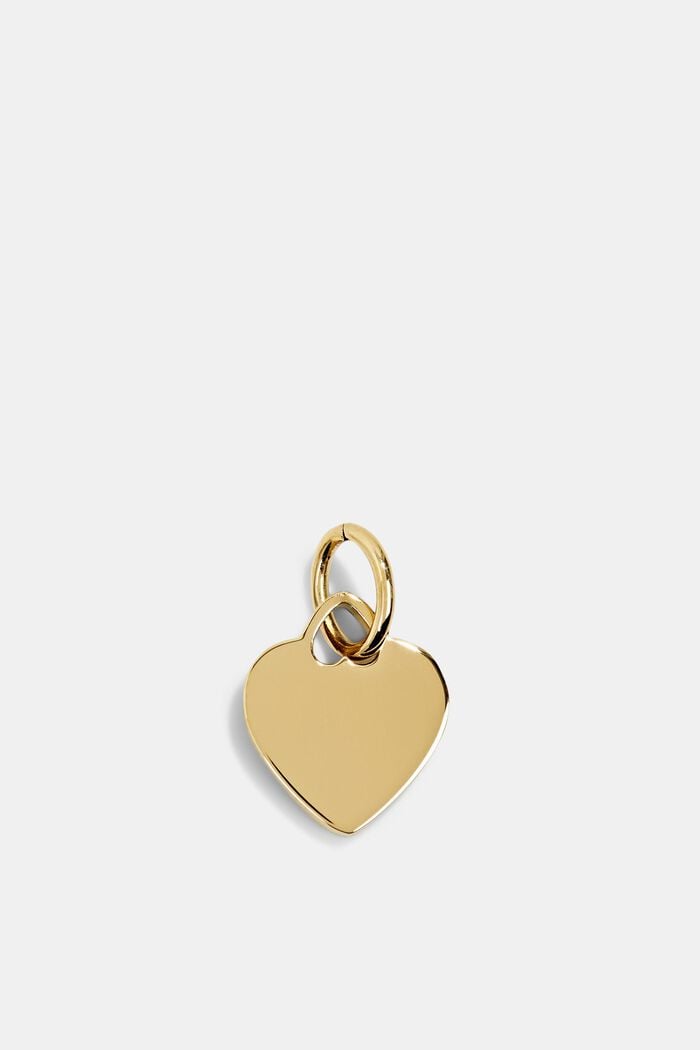Hjärtformat hänge av rostfritt stål, GOLD, detail image number 0
