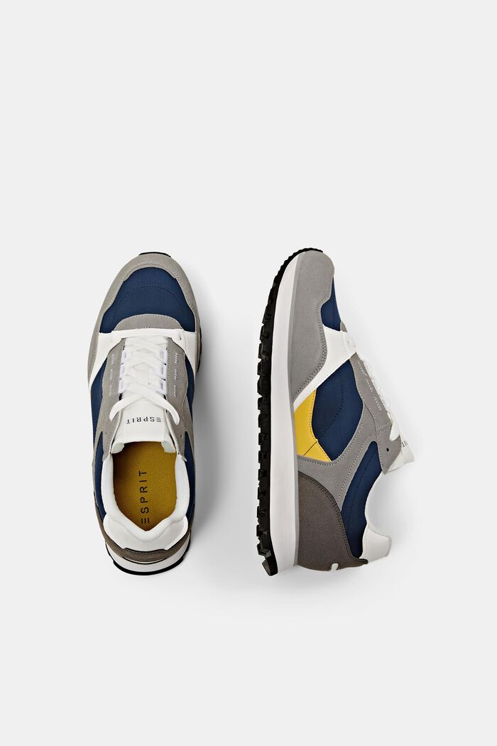 Sneakers i flerfärgad materialmix, GREY, detail image number 0