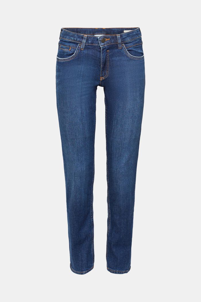 Jeans med smal passform, BLUE DARK WASHED, detail image number 7