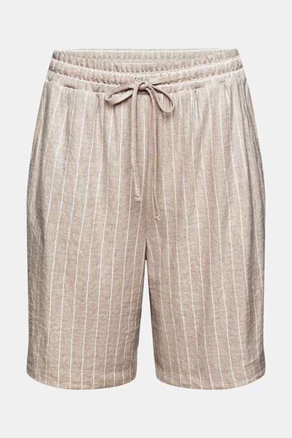 Shorts med ränder, TAUPE, overview