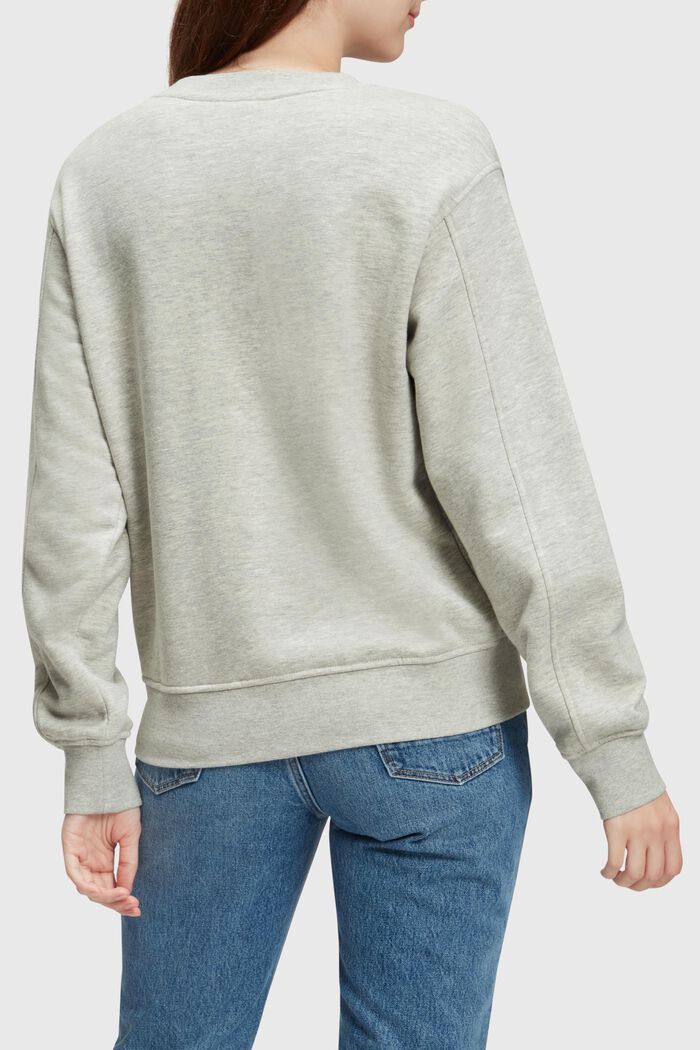 Sweatshirt med textbroderi, LIGHT GREY, detail image number 1