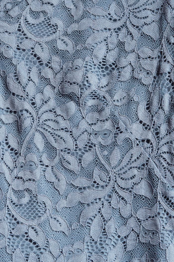 Återvunnet material: klänning med överdel av spets, GREY BLUE, detail image number 4