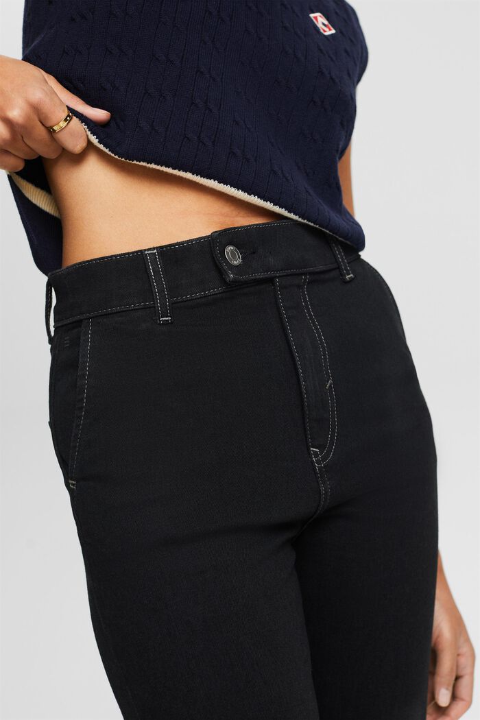 Jeans med smal passform och hög midja, BLACK RINSE, detail image number 2