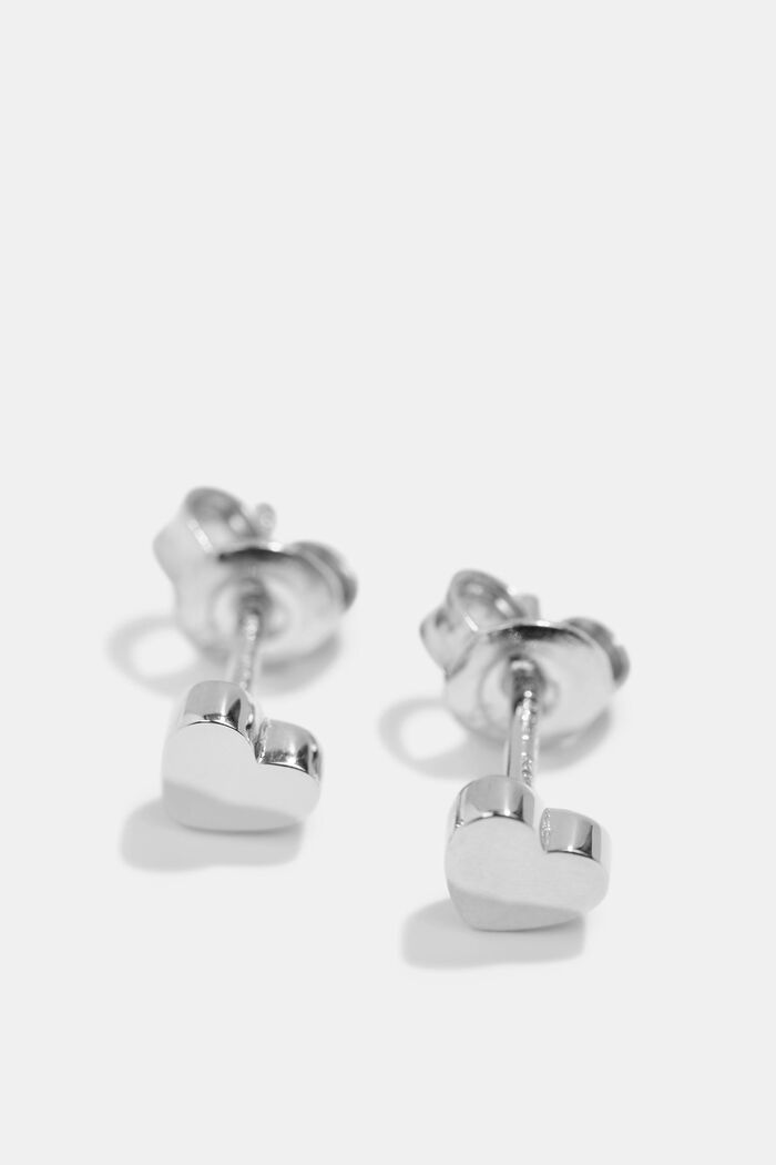 Hjärtformade örhängen, i sterlingsilver, SILVER, detail image number 0