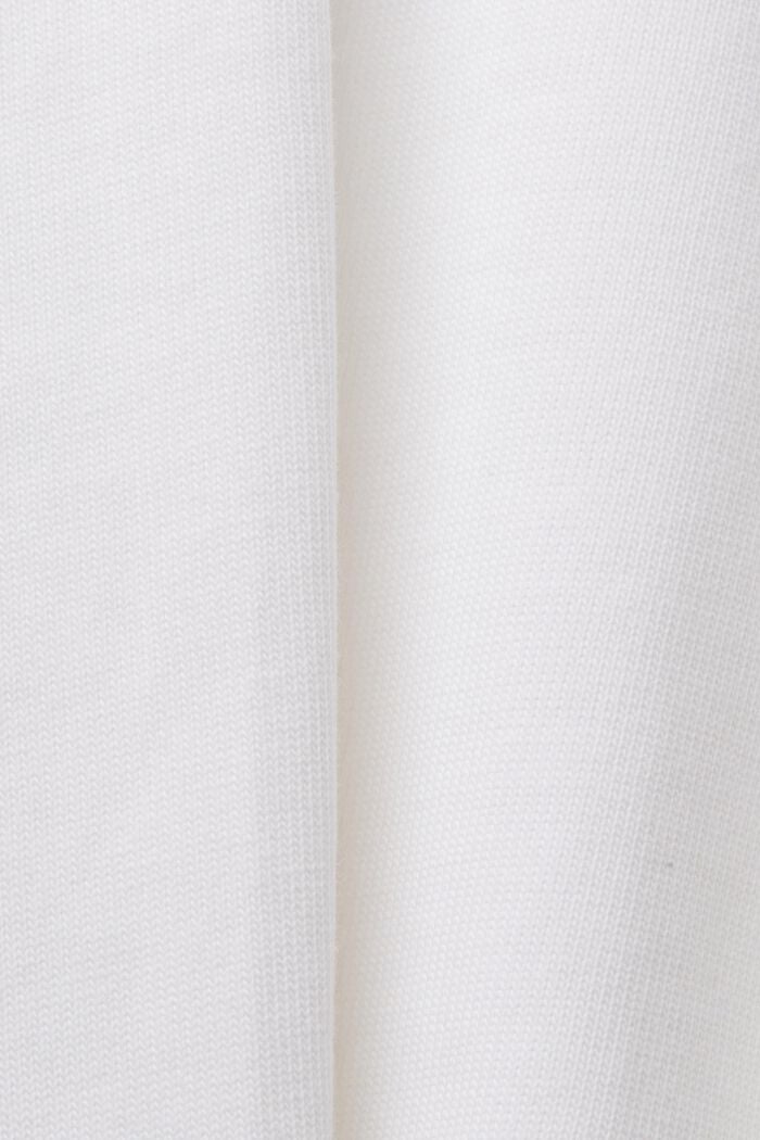 Kort T-shirt i jersey med rund ringning, WHITE, detail image number 5