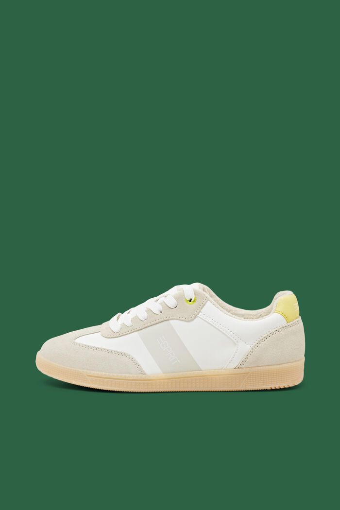 Sneakers i materialmix, PASTEL YELLOW, detail image number 0