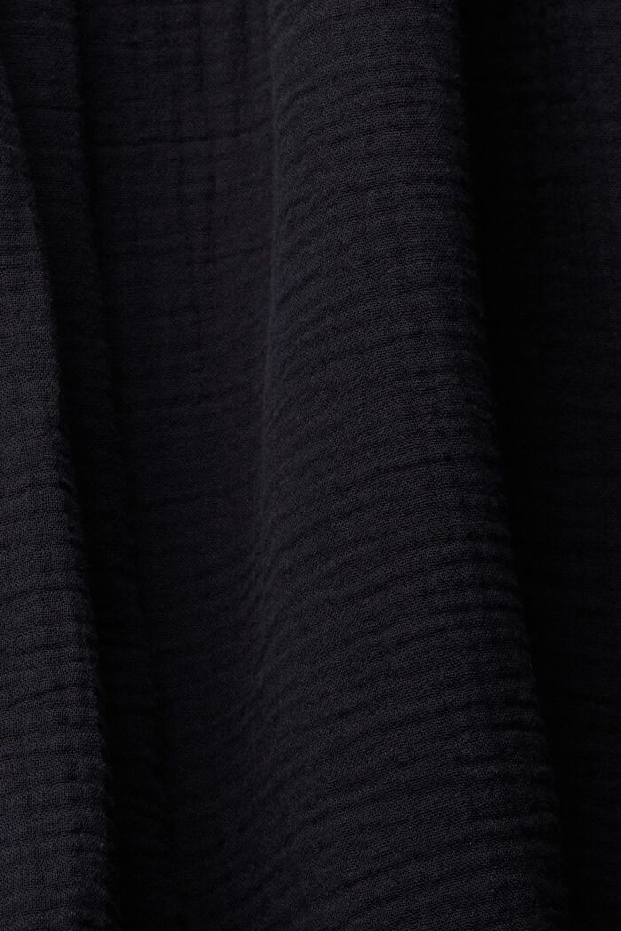 Midikjol med krinklad effekt, BLACK, detail image number 5