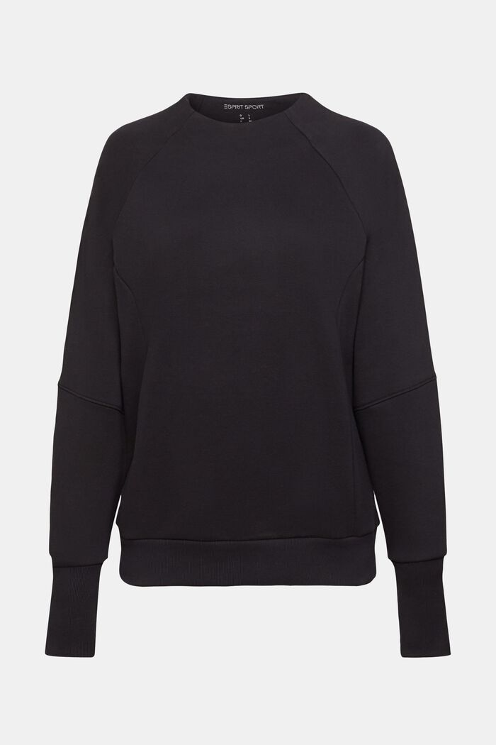 Sweatshirt med tumhål, BLACK, detail image number 5