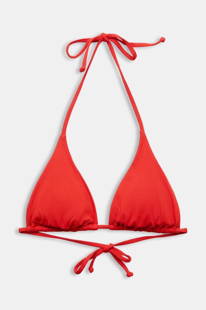 Vadderad trekantig bikiniöverdel, DARK RED, detail image number 4