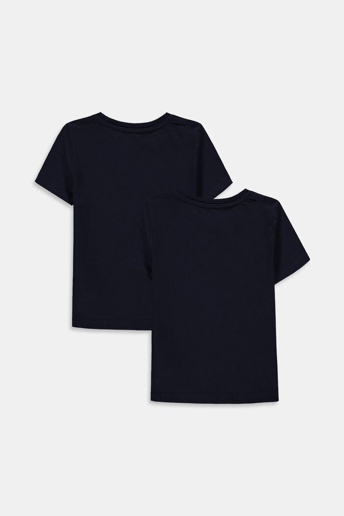 T-shirts i 2-pack av 100% bomull, NAVY, detail image number 1