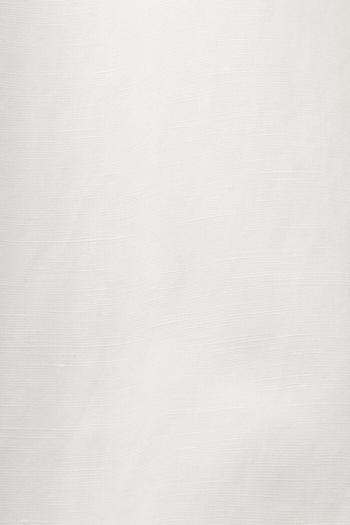 Kortärmad skjorta, linneblandning, WHITE, detail image number 4
