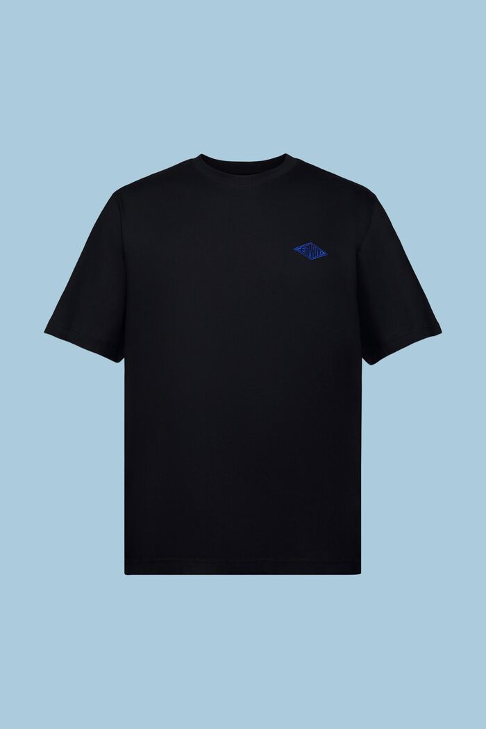 Kortärmad T-shirt med logo, BLACK, detail image number 6