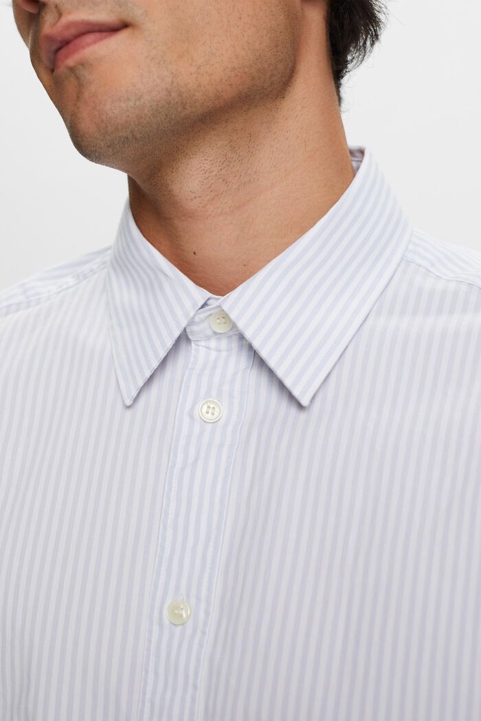 Randig skjorta i bomullspoplin, PASTEL BLUE, detail image number 1